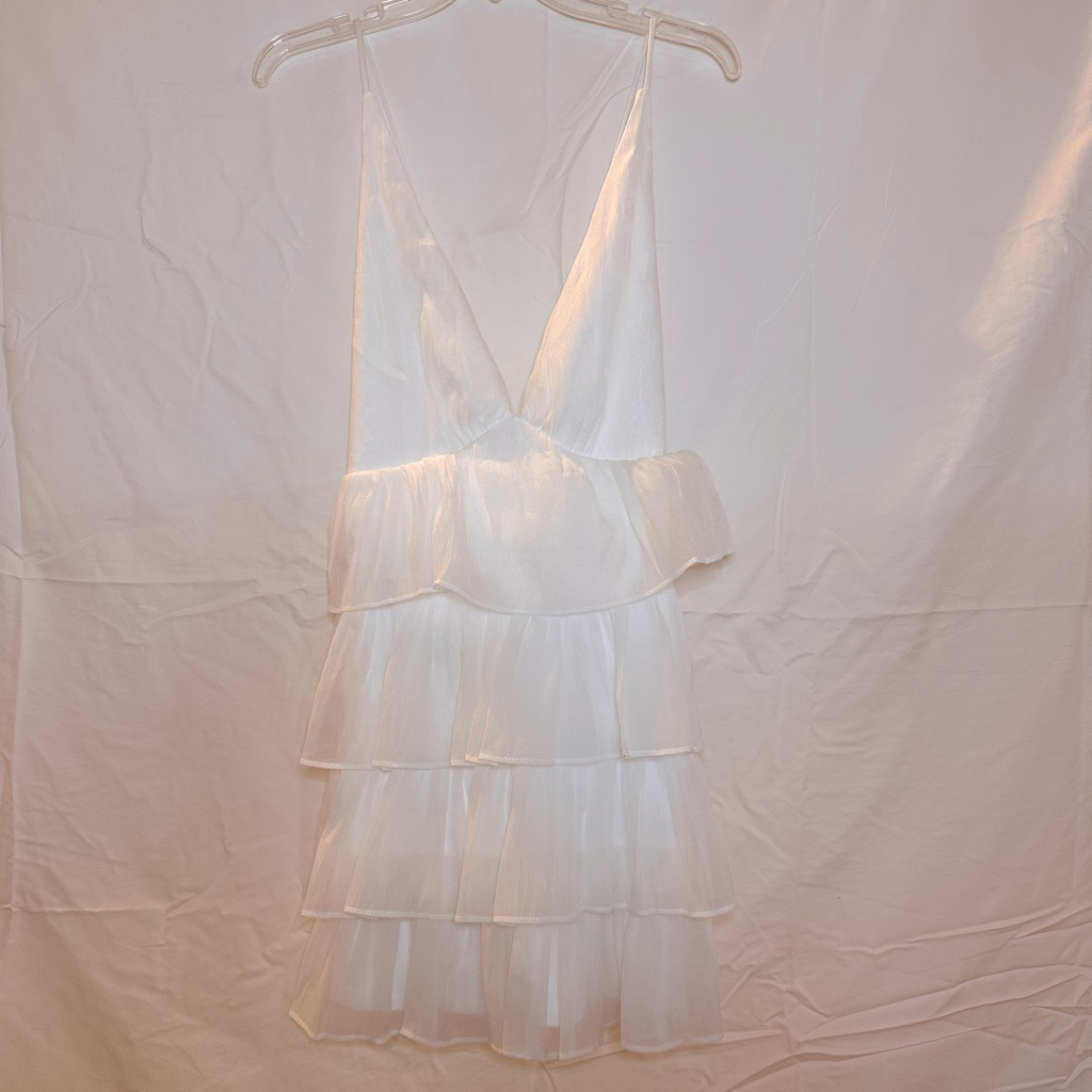 Lulu’s White Ruffle Dress